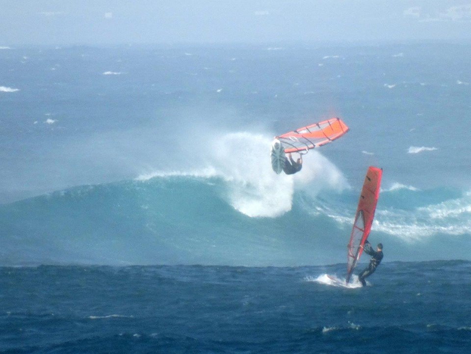 Big day windsurfing